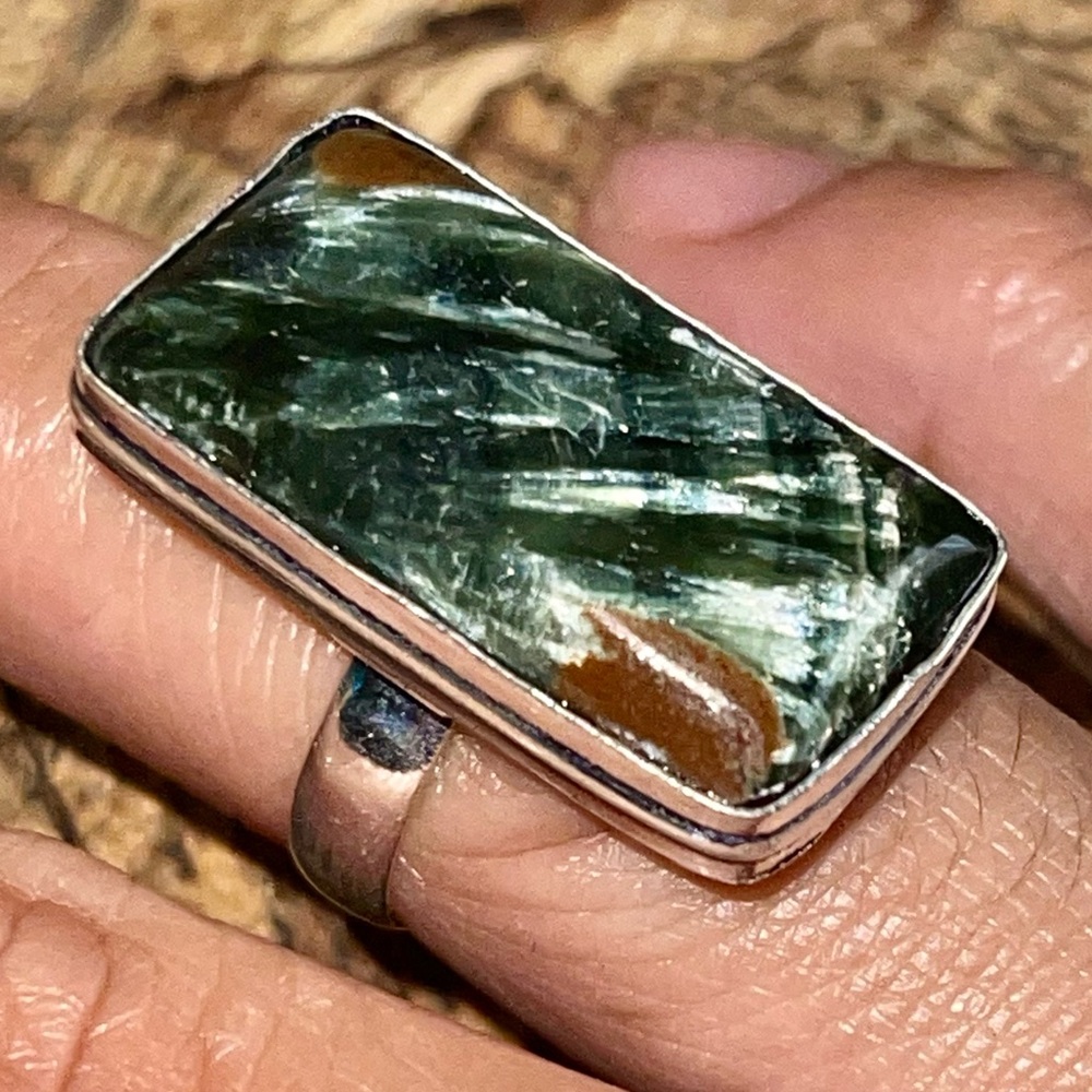 Seraphinite Ring Size 6 1/4